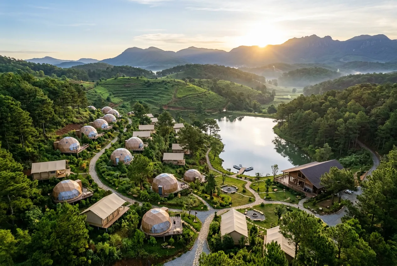 Toàn cảnh Vườn Nhãn Long Biên